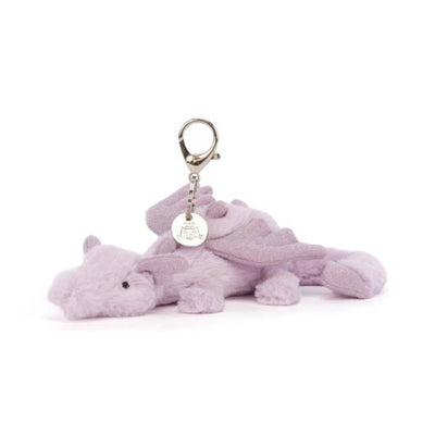 Jellycat Lavender Dragon Bag Charm | Keyring and Keychain | Jellycat Stockist in Newcastle, NSW Australia