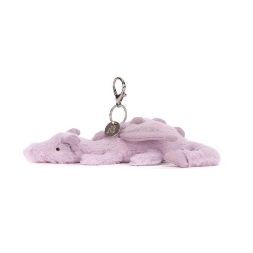 Jellycat Lavender Dragon Bag Charm | Keyring and Keychain | Jellycat Stockist in Newcastle, NSW Australia