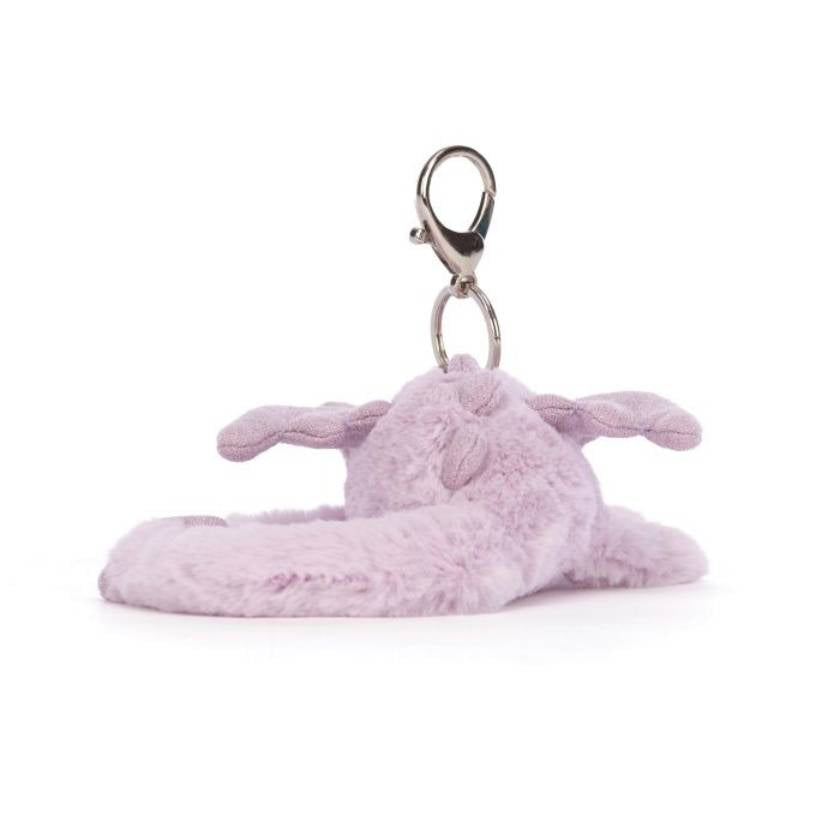 Jellycat Lavender Dragon Bag Charm | Keyring and Keychain | Jellycat Stockist in Newcastle, NSW Australia