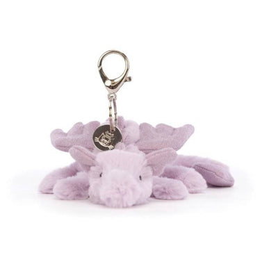 Jellycat Lavender Dragon Bag Charm | Keyring and Keychain | Jellycat Stockist in Newcastle, NSW Australia