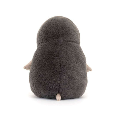 Plush toy mole on a white background. Jellycat Muswell Mole - Stockist at Zebra Finch Marketown
