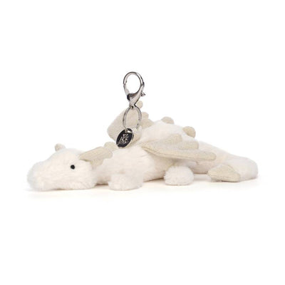 Jellycat Snow Dragon Bag Charm | Jellycat Stockist in Newcastle, NSW Australia