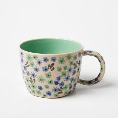 Jones and Co Ditsy Floral Mug in MInt - Chino mug