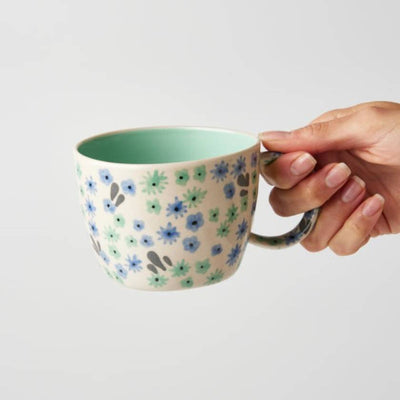 Jones and Co Ditsy Floral Mug in MInt - Chino mug