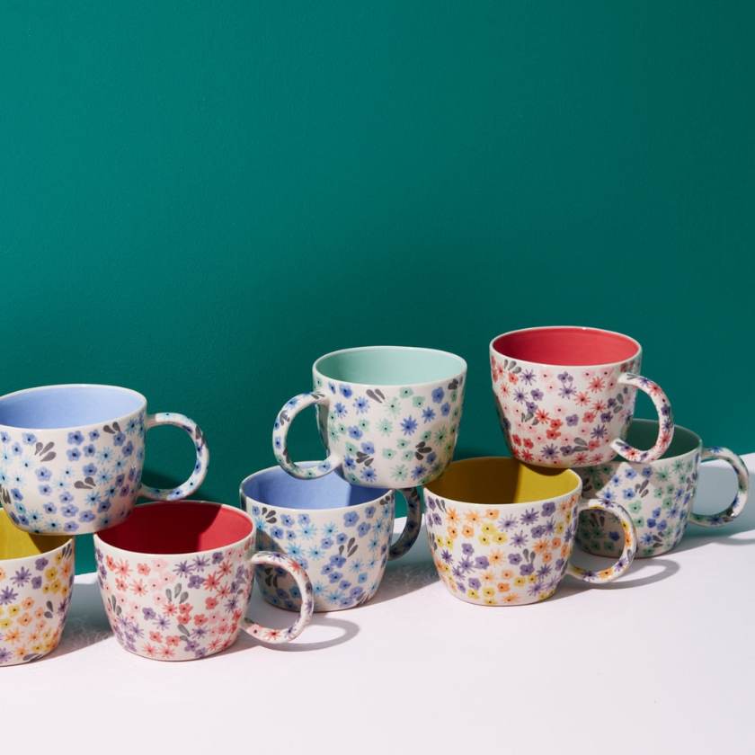 Jones and Co Ditsy Periwinkle Mug