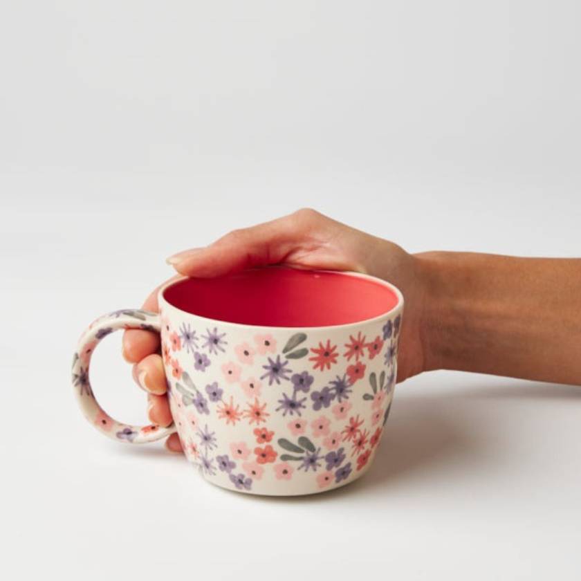 Jones and Co Ditsy Mug in Raspberry - Chino mug