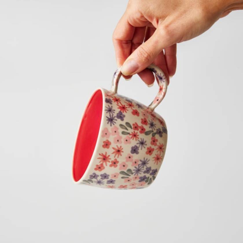 Jones and Co Ditsy Mug in Raspberry - Chino mug