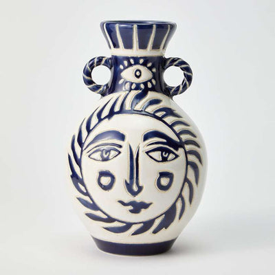 Jones and Co Totem Sun Blue Vase from their September 2024 collection