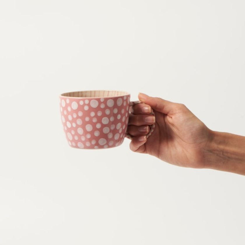 Jones and Co Chino Mug Pink dot 