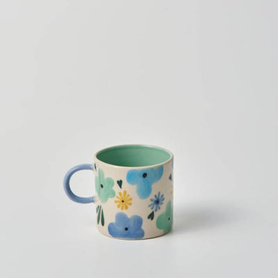 Jones and Co Blue Ditsy Floral Espresso Mug