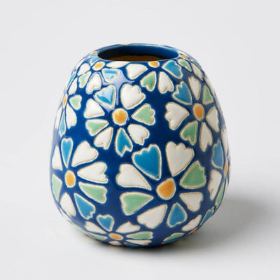 Jones and Co Pollen Blue Daisy Vase | Stockist at Zebra Finch in Newcastle, NSW