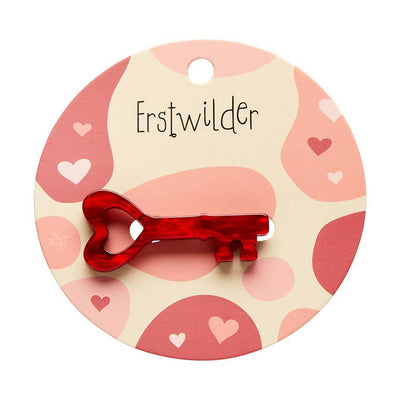 On card - Key To My Heart Simplified Mini  Brooch | By Erstwilder from their 2025 Valentine's day collection