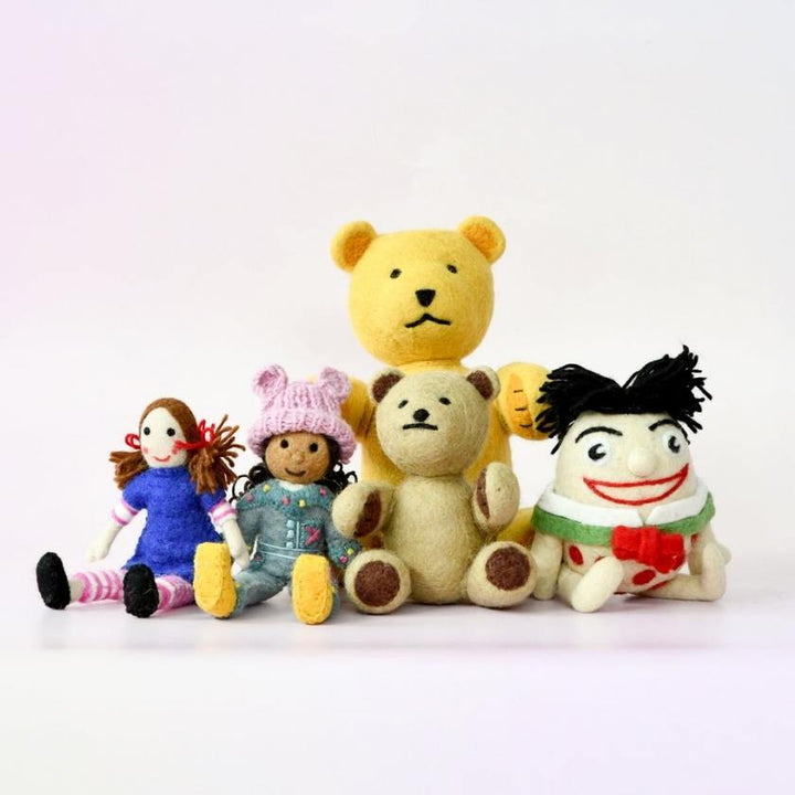Tara Treasures ABC Play School - Felt Little Ted Toy | Zebra Finch