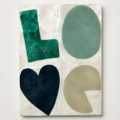 Love Tile in Blue by Jones and Co