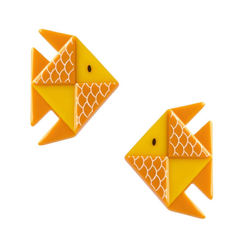 The Memorable Goldfsh hair clips set of two by Erstwilder, from their 2023 Origami collection