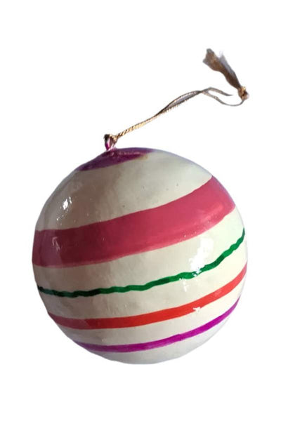 Mink & Me Hand Painted Papier Mache Baubles