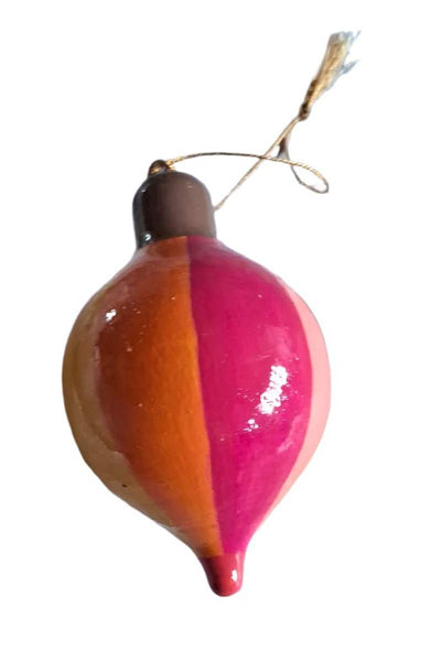 Decorative ornament with pink and orange gradient on a white background
