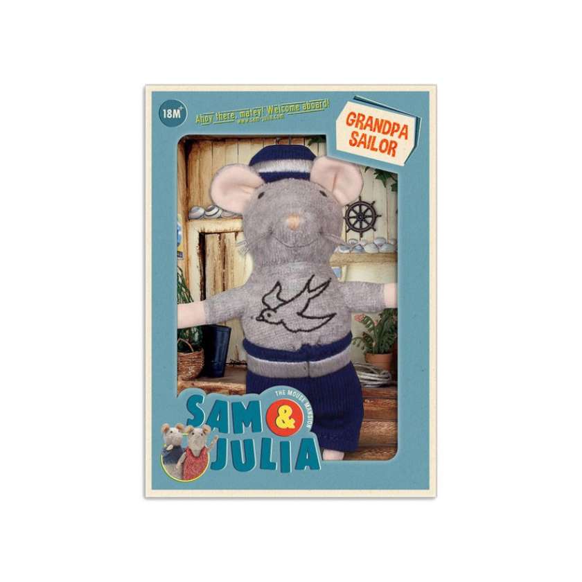 Grandpa Sailor plush toy from Sam and Julia. Stockist at Zebra Finch Style