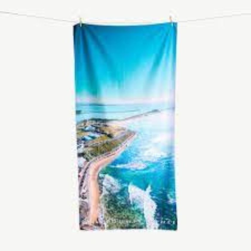 Nobbys Curves Beach Towel by Destination Label - a sand free beach towel 