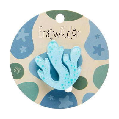 On card - Ocean Coral Simplified Mini Brooch by Erstwilder from their 2025 Great Barrier Reef collection