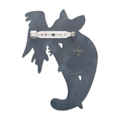 Back of Penny the Possum resin brooch by Erstwilder from their 2025 Australiana collection. Stocked at Zebra Finch Style in Newcastle, NSW