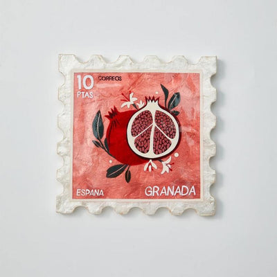 Pomegranate stamp wall art by Jones and Co