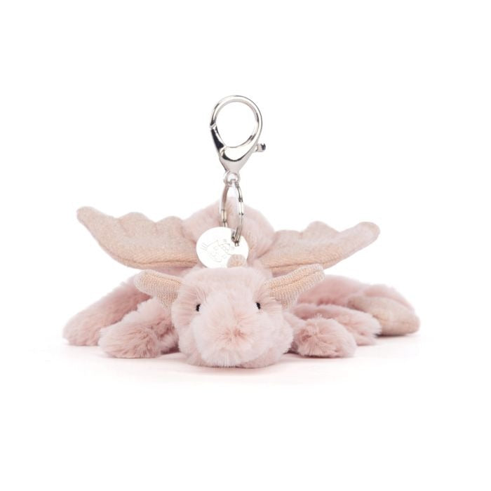 Jellycat Rose Dragon Bag Charm | Keyring and Keychain | Jellycat Stockist in Newcastle, NSW Australia