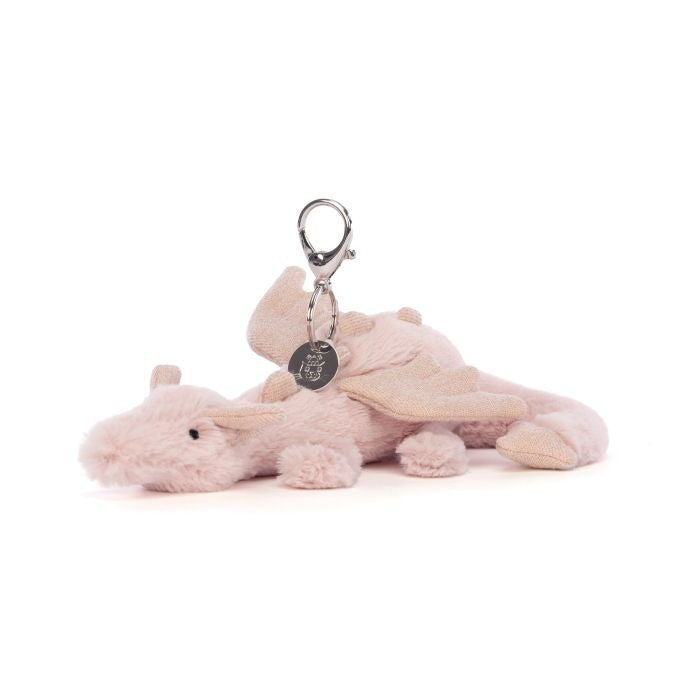 Jellycat Rose Dragon Bag Charm | Keyring and Keychain | Jellycat Stockist in Newcastle, NSW Australia