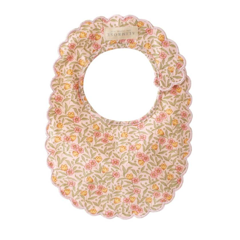 Open full image of Scallop Bib in Lily Pink