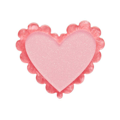 Scalloped Heart Simplified Mini Brooch | By Erstwilder from their 2025 Valentine's Day collection