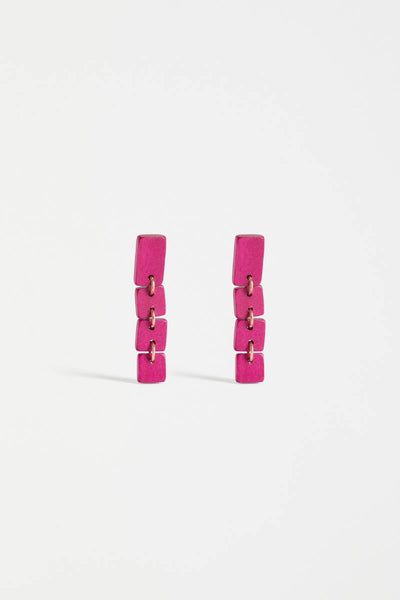 Hot Pink Sjer Drop Earring by Elk the Label