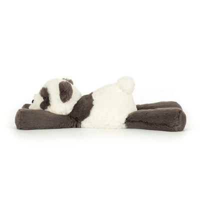 Plush panda toy on a white background. Jellycat Smudge Panda Original. Jellycat Stockist in Newcastle, NSW at Zebra Finch