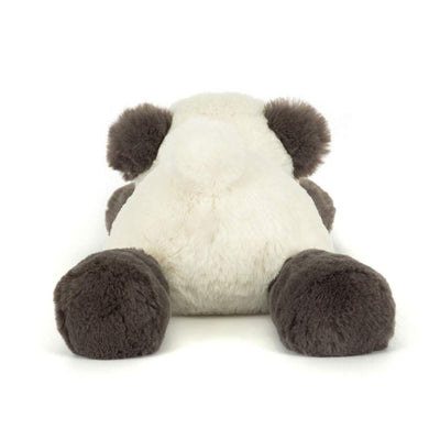 Plush panda toy on a white background. Jellycat Smudge Panda Original. Jellycat Stockist in Newcastle, NSW at Zebra Finch