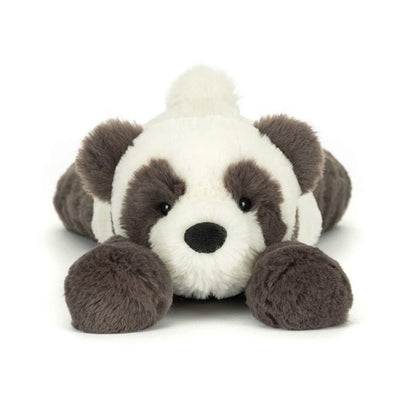 Plush panda toy on a white background. Jellycat Smudge Panda Original. Jellycat Stockist in Newcastle, NSW at Zebra Finch