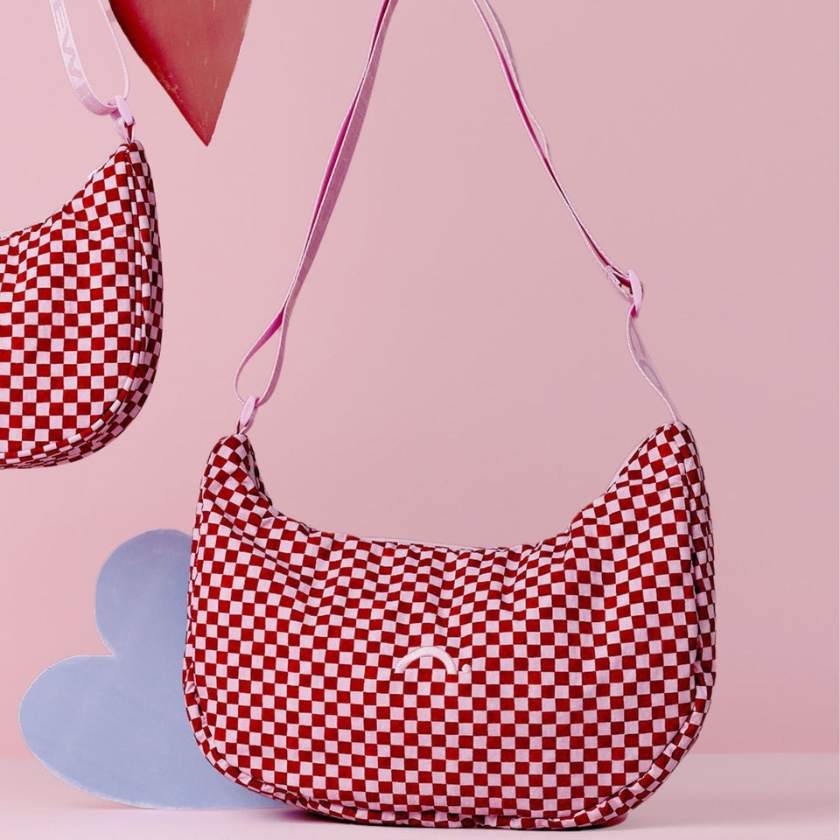 Somewhere Co Crimson Haze Medium Crescent Bag | Stockist at Zebra Finch in Newcastle, NSW