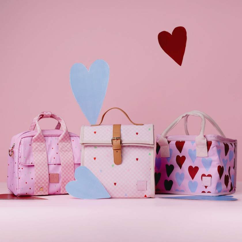The Somewhere Co Lunch Bag in Queen of Hearts Print | Stockist at Zebra Finch