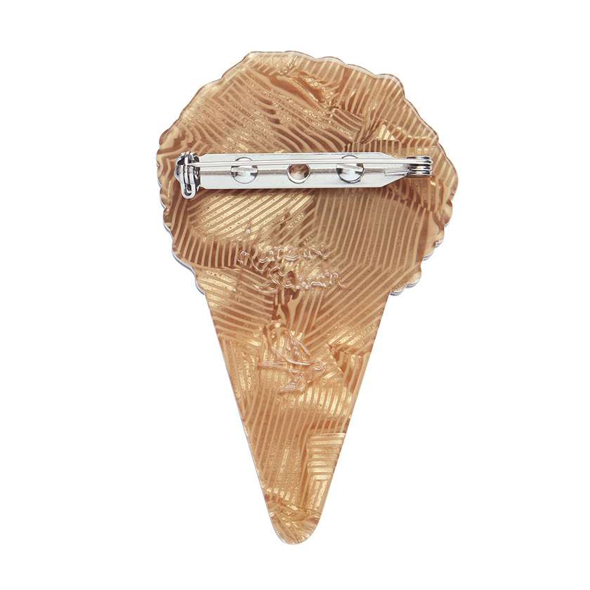 Sprinkles Ice Cream Cake Cone Brooch by Erstwilder from their 2024 Katherine Sabbath collection