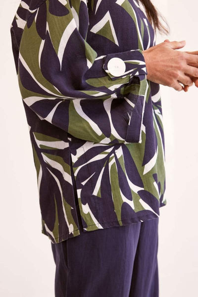 Tencel Khaki Leaf Top by See Saw
