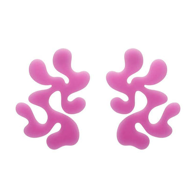 Statement coral stud earrings in pink by Erstwilder from their 2025 Great Barrier Reef collection