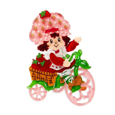 Strawberry Adventure Awaits Brooch by Erstwilder from their 2024 Strawberry Shortcake Collection