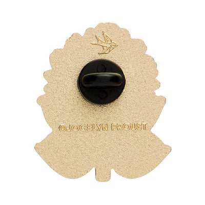 Back of Sunshine and Smiles Enamel Pin by Erstwilder from their 2025 Jocelyn Proust collection