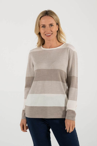 Wheat White Merino Sweater by Australian fashion label, See Saw
