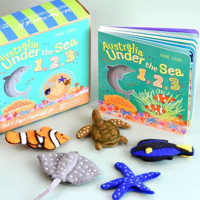 Tara Treasures Under The Sea 1, 2, 3 Book and Finger Puppet Set