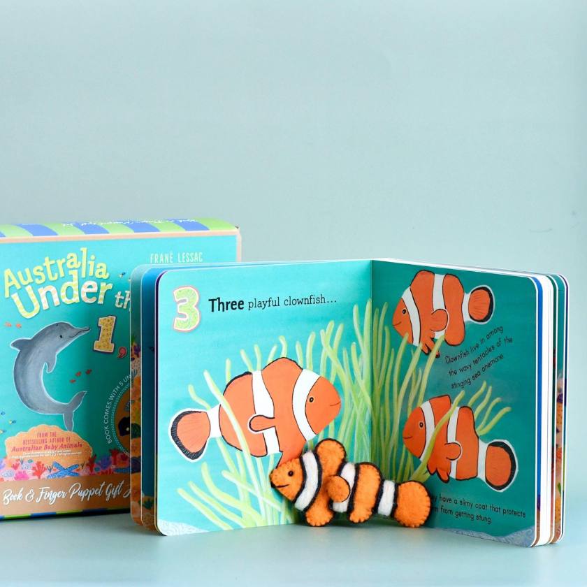 Tara Treasures Under The Sea 1, 2, 3 Book and Finger Puppet Set