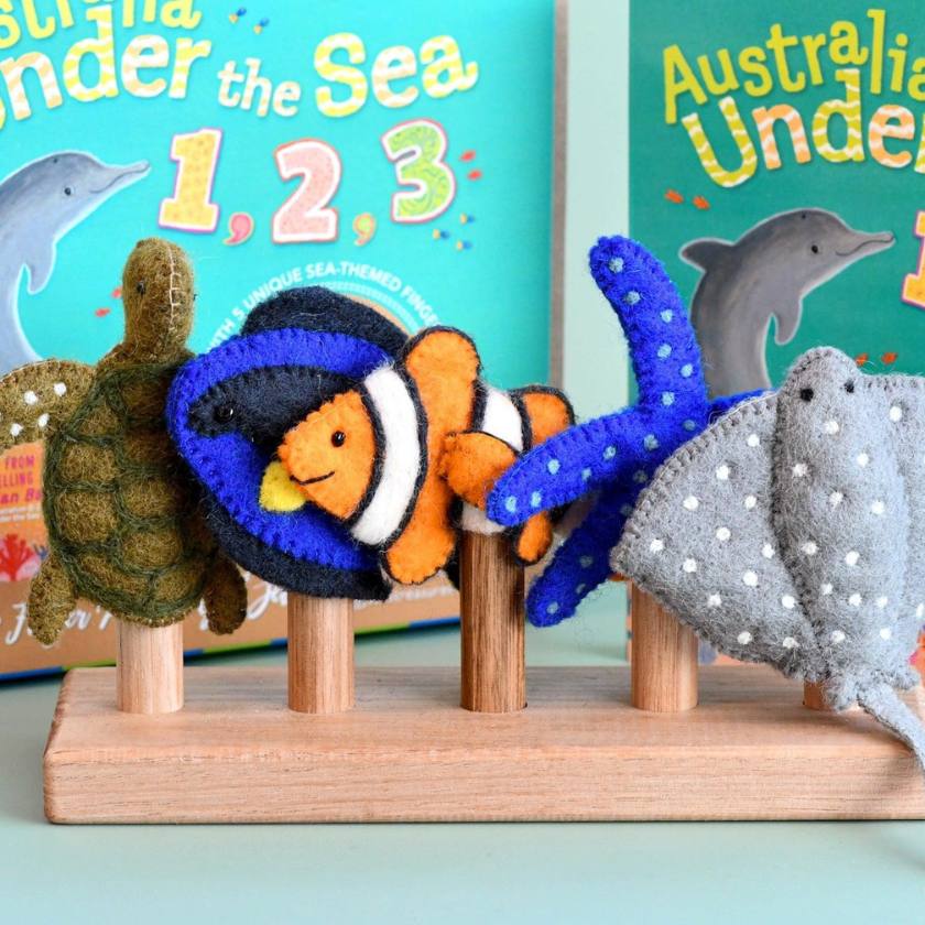 Tara Treasures Under The Sea 1, 2, 3 Book and Finger Puppet Set