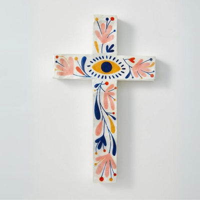 Tulum Cross Multi Eye Wall Art by Jones and Co