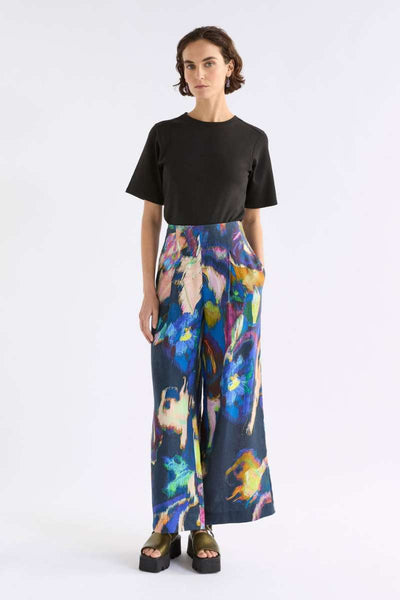 Elk the Label Lato Pants in Vaara print, from their 2025 collection. Elk Stockist in Newcastle, NSW at Zebra Finch