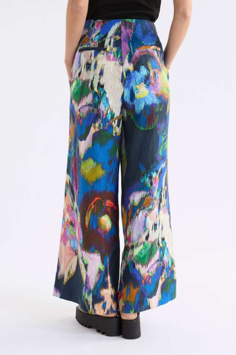 Elk the Label Lato Pants in Vaara print, from their 2025 collection. Elk Stockist in Newcastle, NSW at Zebra Finch