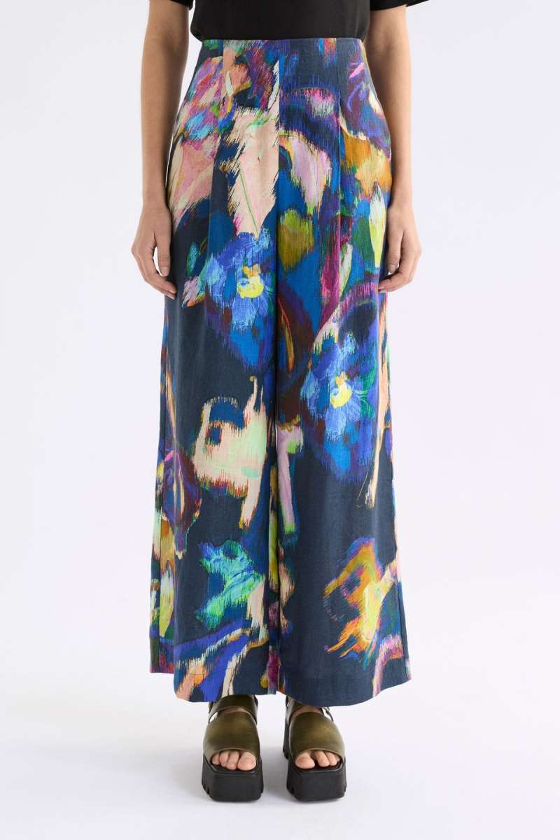 Elk the Label Lato Pants in Vaara print, from their 2025 collection. Elk Stockist in Newcastle, NSW at Zebra Finch