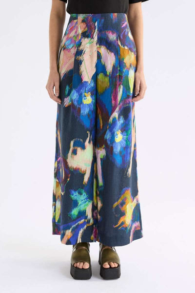 Elk the Label Lato Pants in Vaara print, from their 2025 collection. Elk Stockist in Newcastle, NSW at Zebra Finch